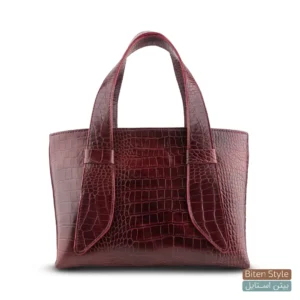 کیف دوشی چرم زنانه طرح روکو زرشکی